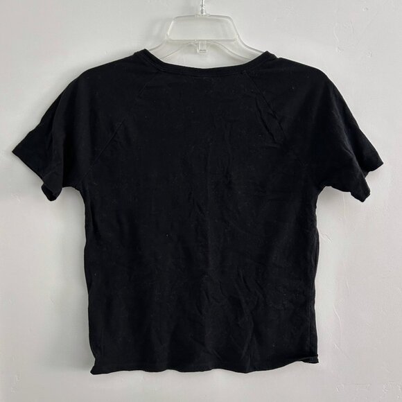 🍃 EUC🍃 PINK collegiate University of Utah Black Tee Lace Up Shoulder T-Shirt - Picture 2 of 4